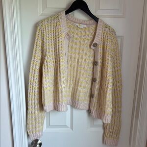 Biden Yellow stripe cardigan